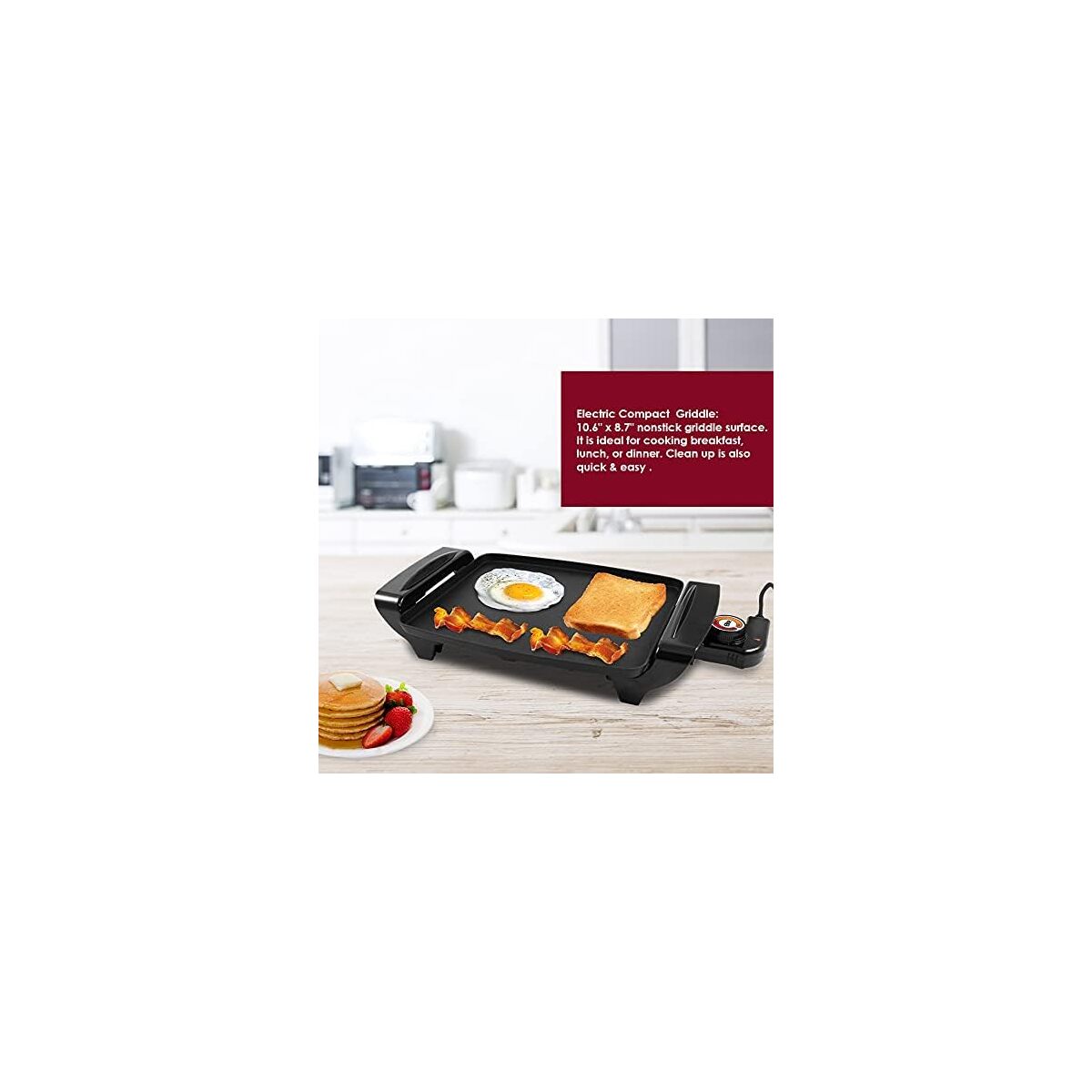 Elite Gourmet 10.5" x 8.5" Electric Griddle