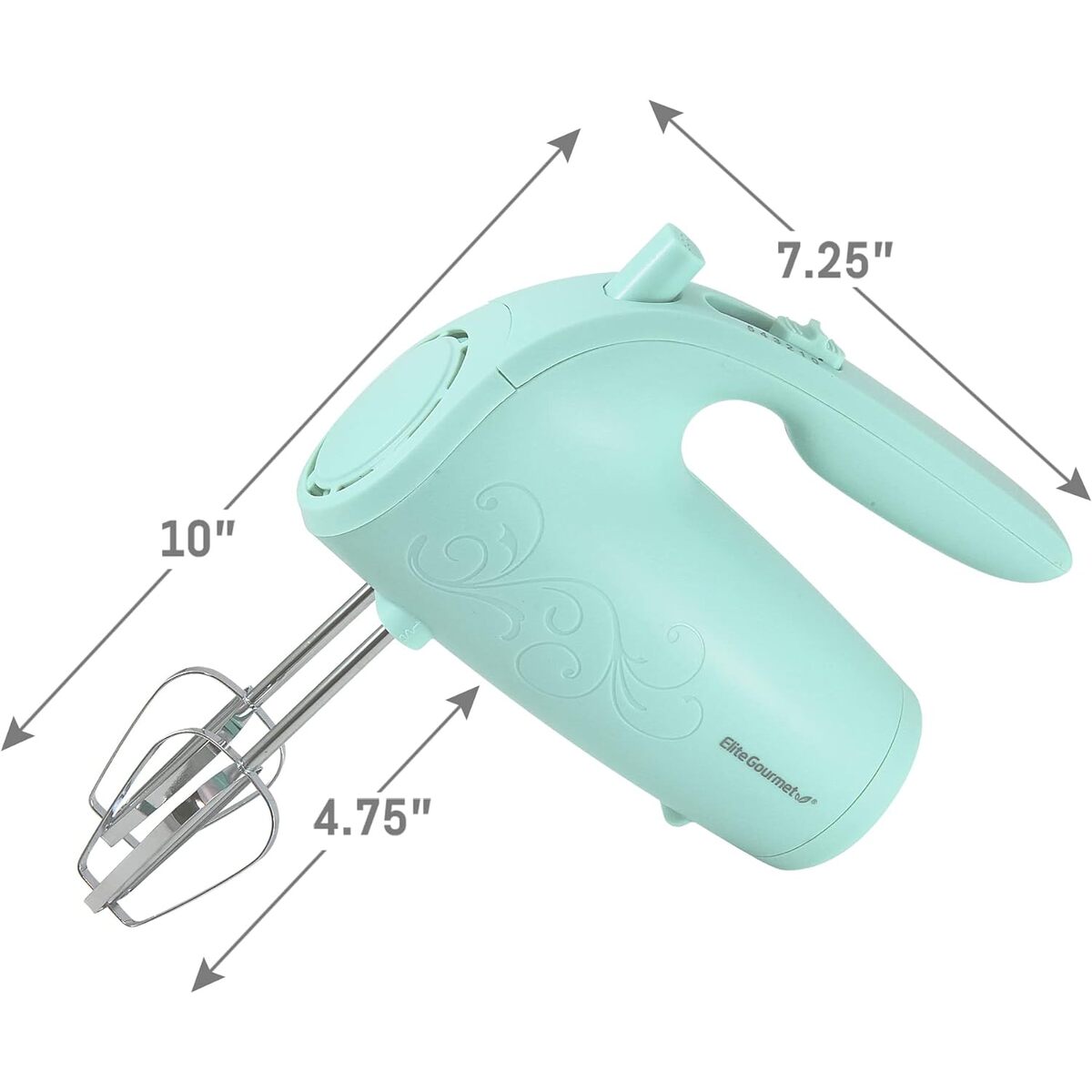 Elite Gourmet 150W 5 Speed Hand Mixer with Holder