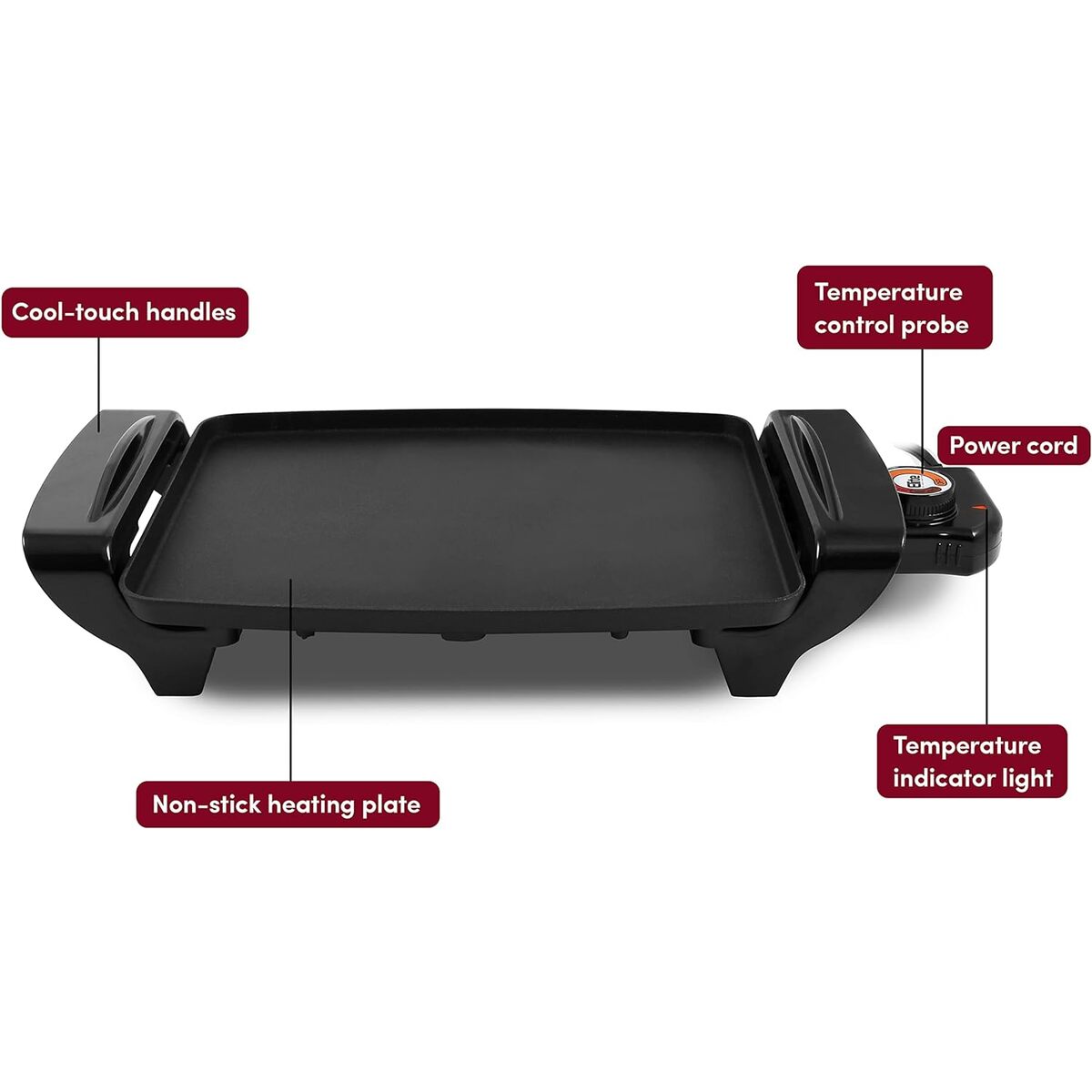 Elite Gourmet 10.5" x 8.5" Electric Griddle