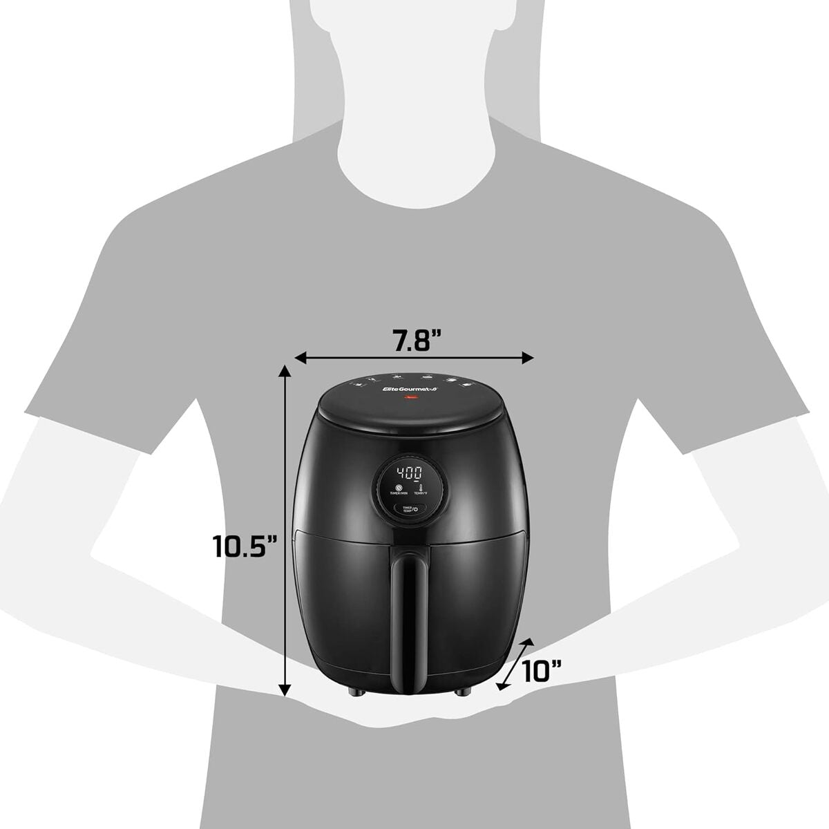 Elite Gourmet 2.1 Quart Digital Air Fryer