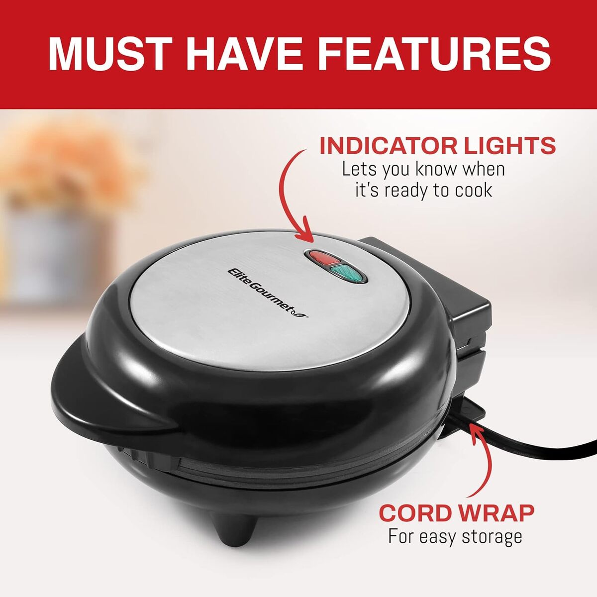 Elite Gourmet 6.5" Omelet Maker
