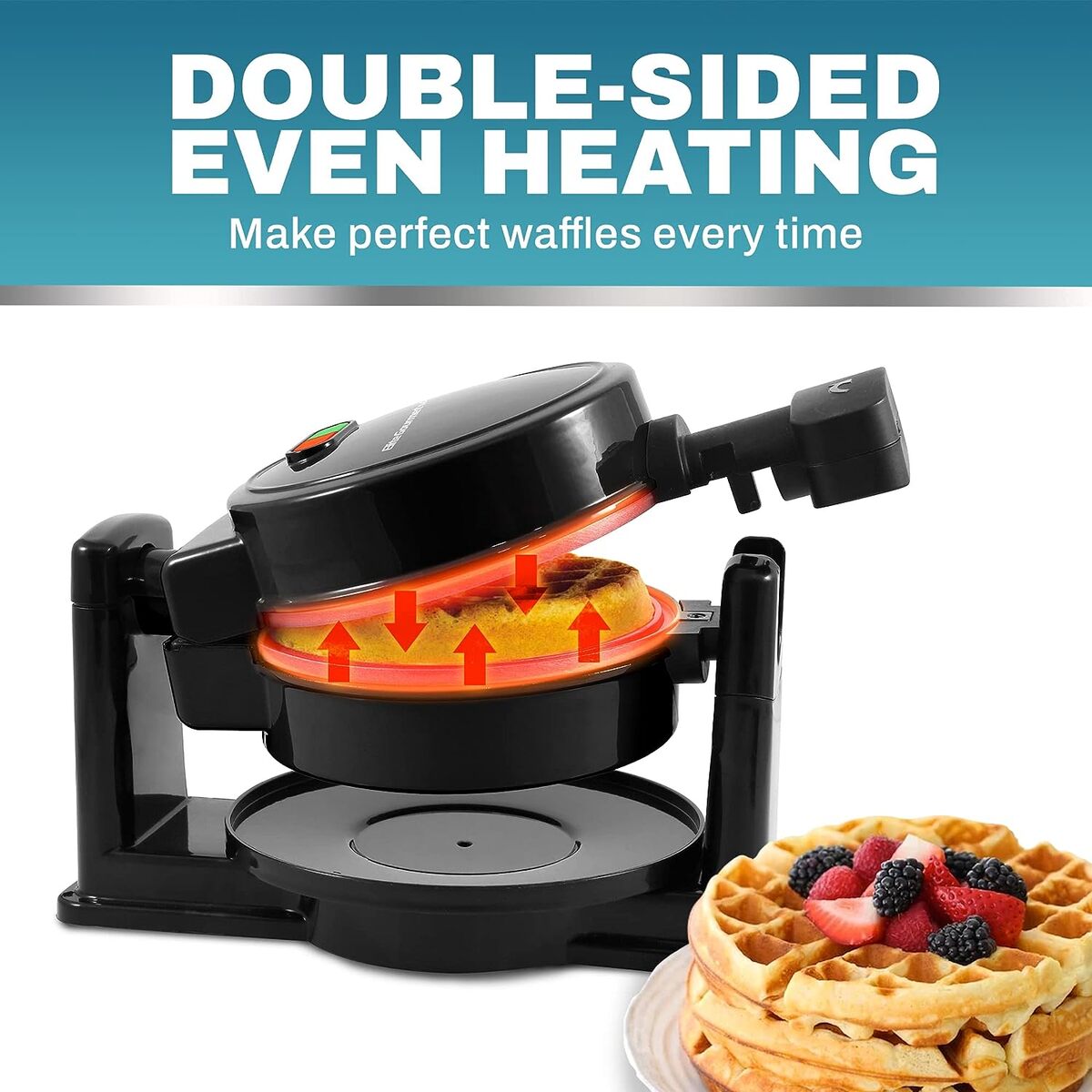Elite Gourmet Extra Thick Flip Waffle Maker