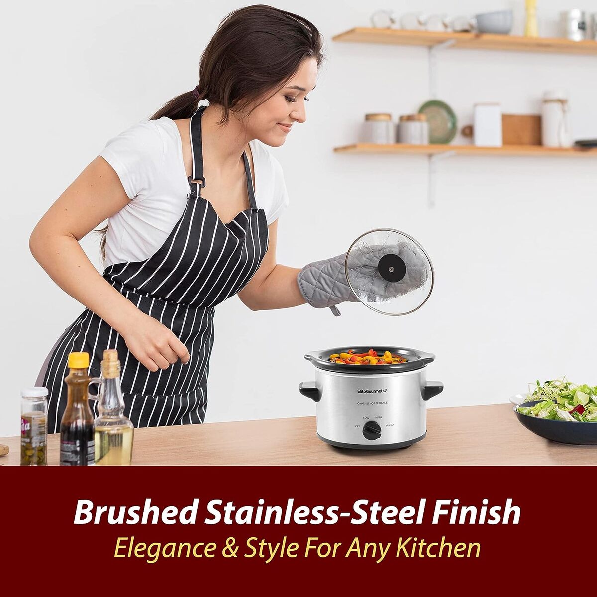 Elite Gourmet 1.5 Quart Slow Cooker