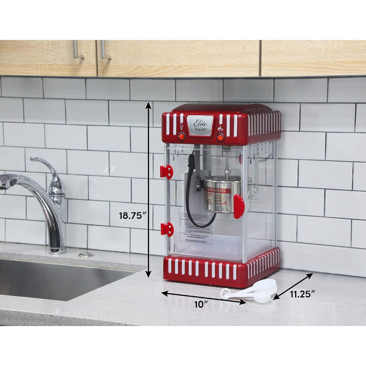 Elite Gourmet Table Top Popcorn Popper 2.5 Oz.