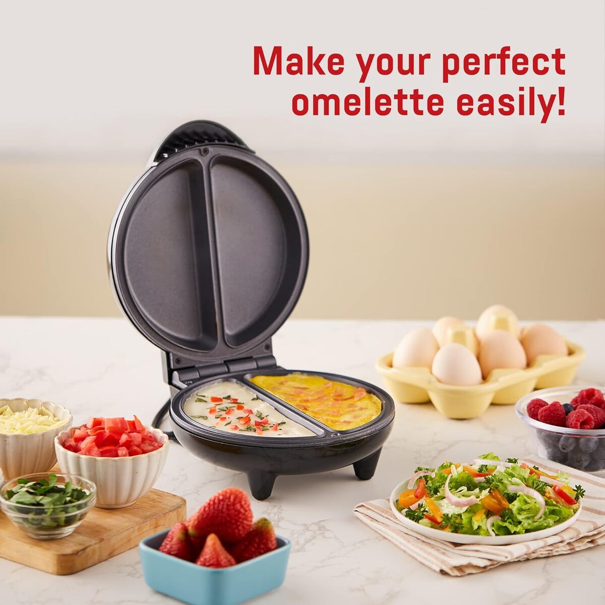 Elite Gourmet 6.5" Omelet Maker