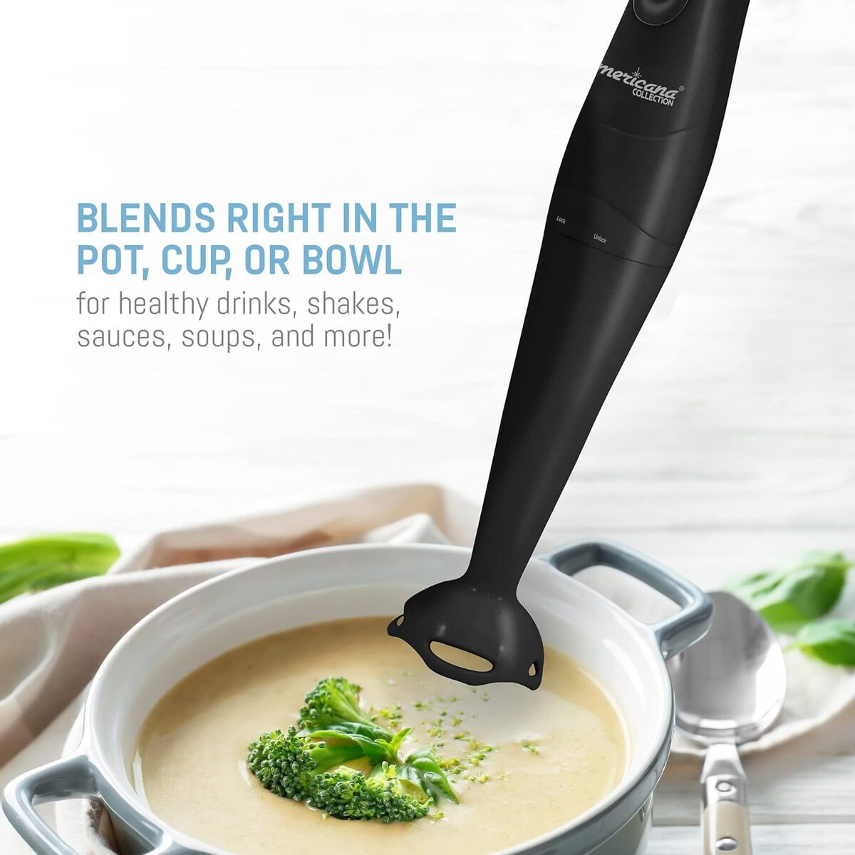 Elite Gourmet 150W Electric Hand Blender