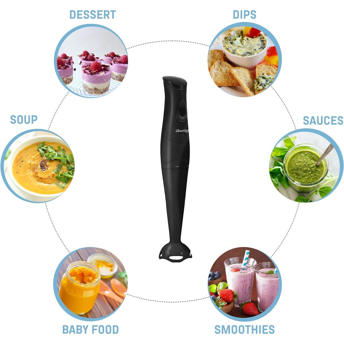 Elite Gourmet 150W Electric Hand Blender