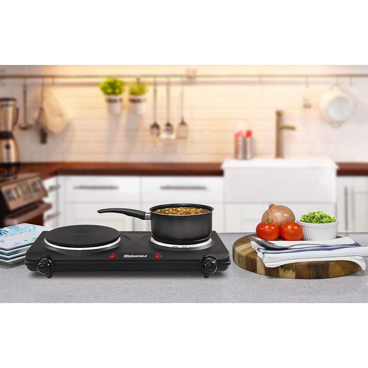 Elite Gourmet Double Burner Hot Plate