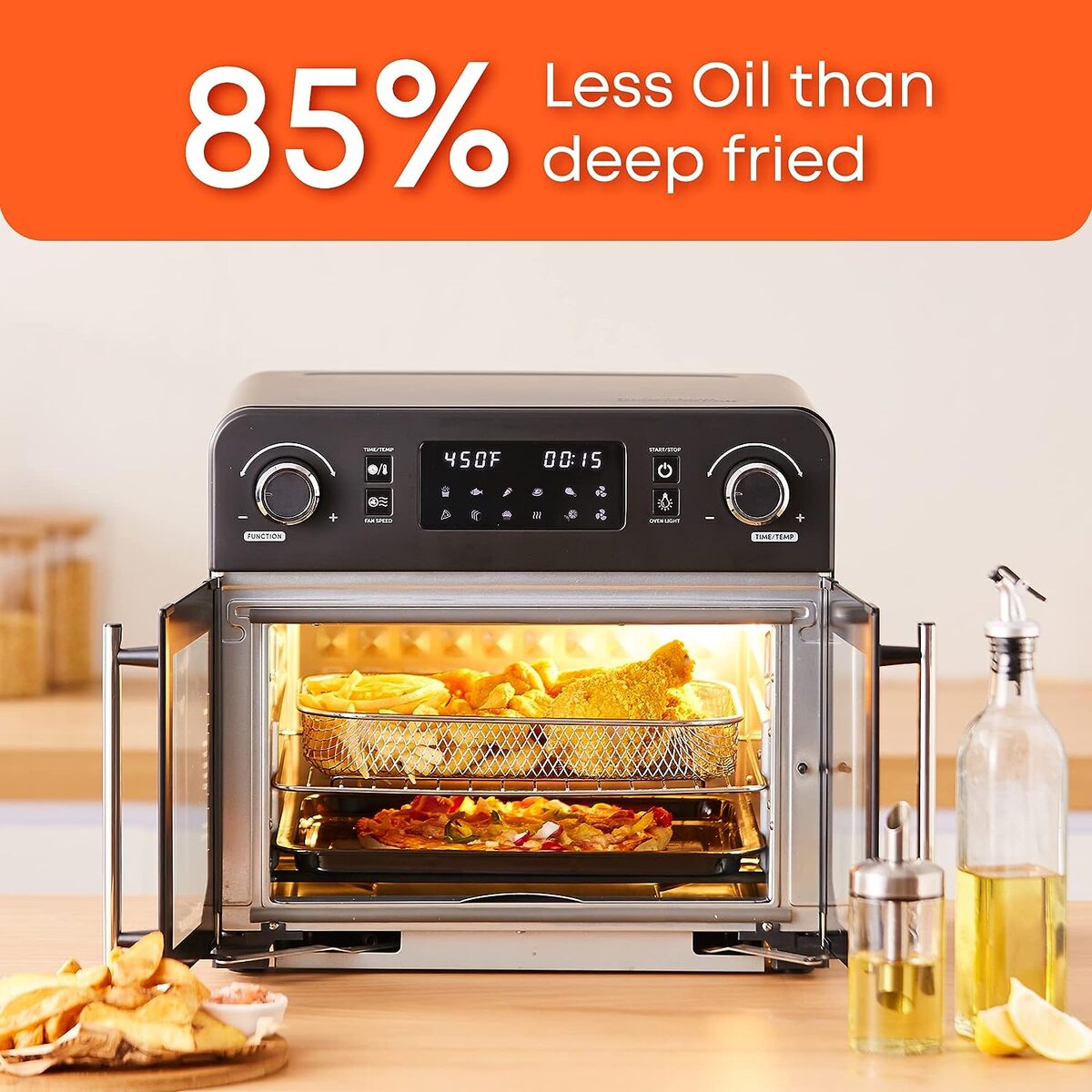 Elite Gourmet 23 Liter Digital French Door Air Fryer Oven