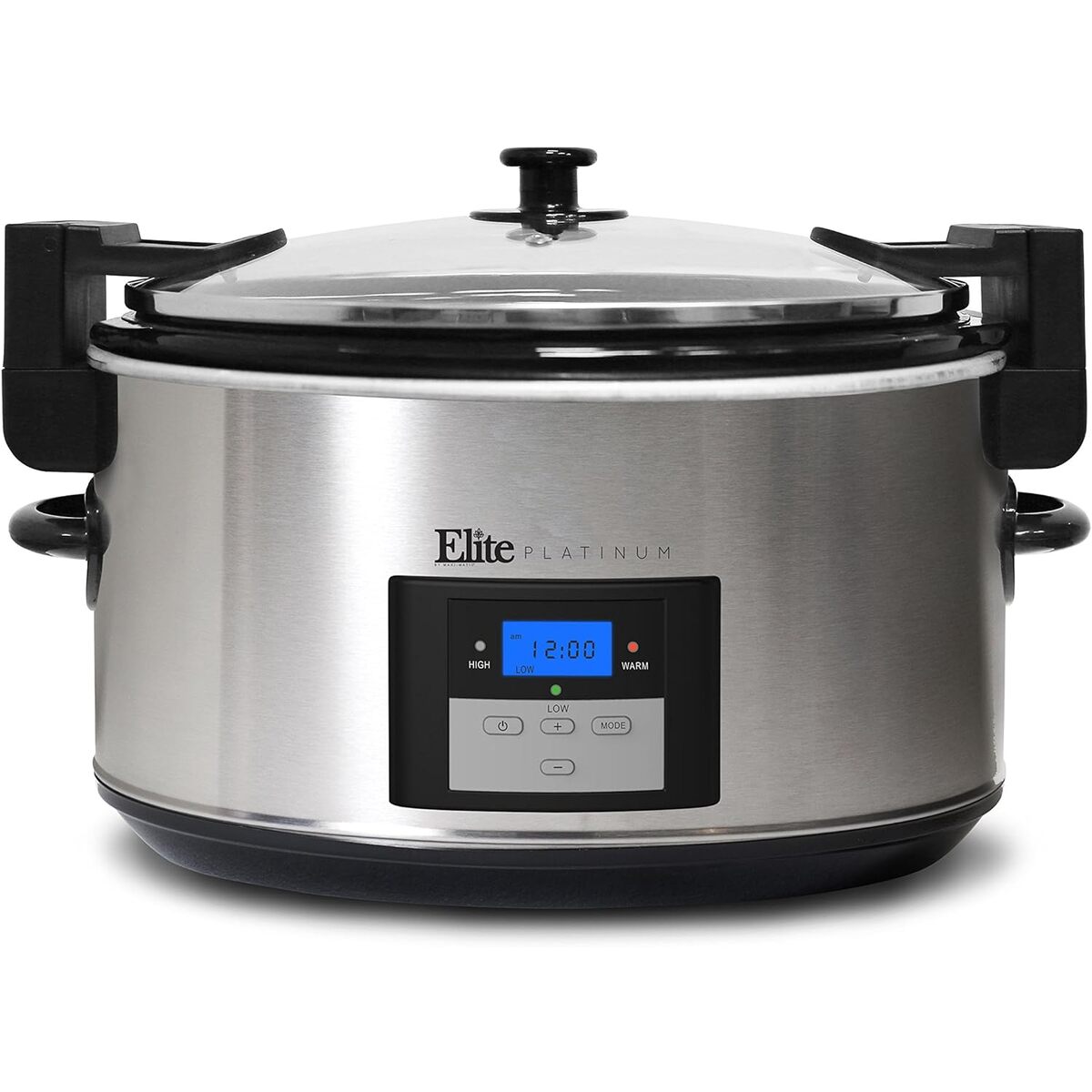 Elite Gourmet 8.5 Quiart Digital Slow Cooker With Locking Lid