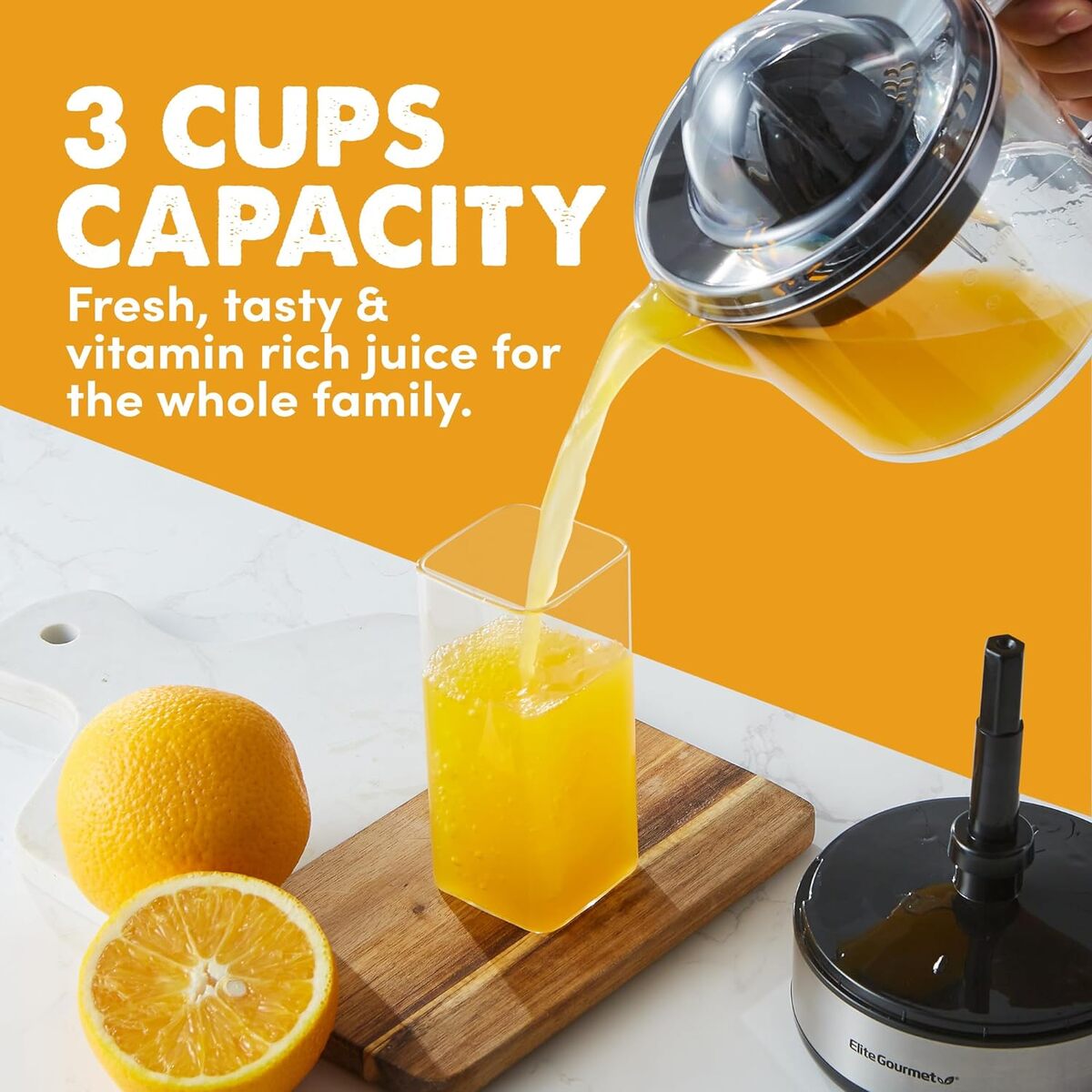 Elite Gourmet 0.7 Liter Citrus Juicer