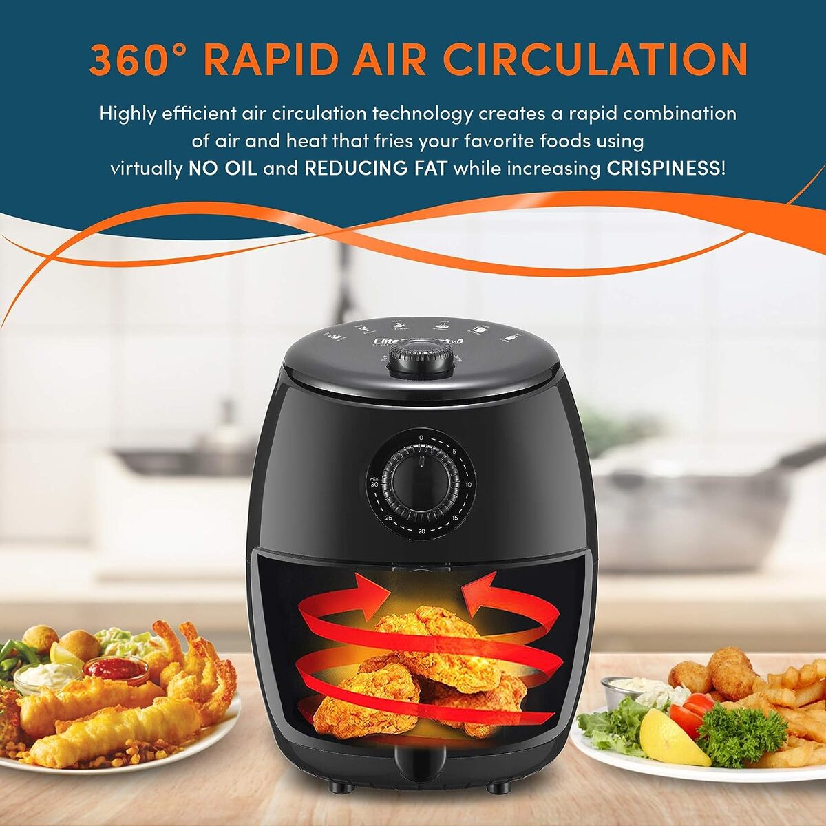 Elite Gourmet 2.1 Quart Air Fryer
