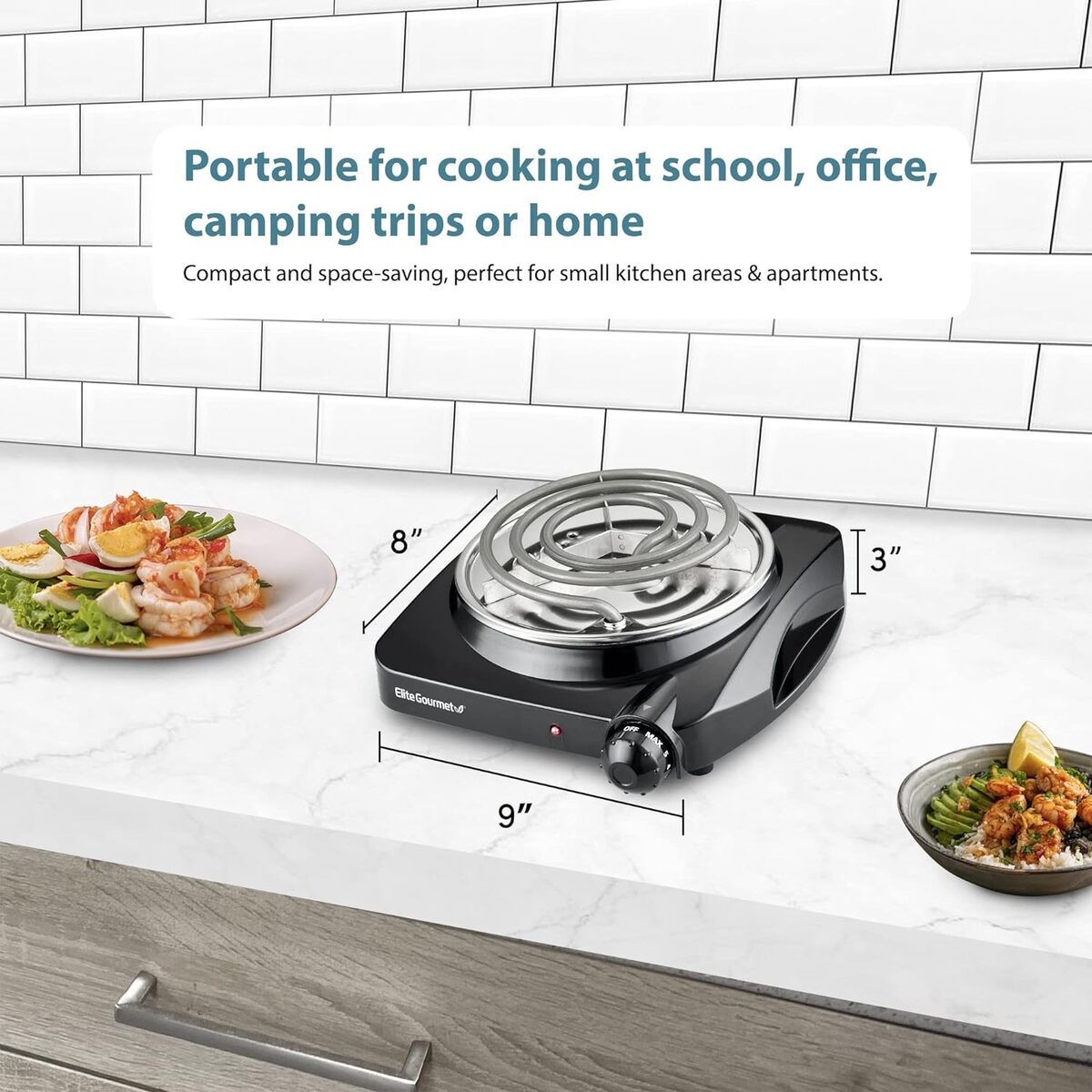 Elite Gourmet Single Burner Coil Hot Plate