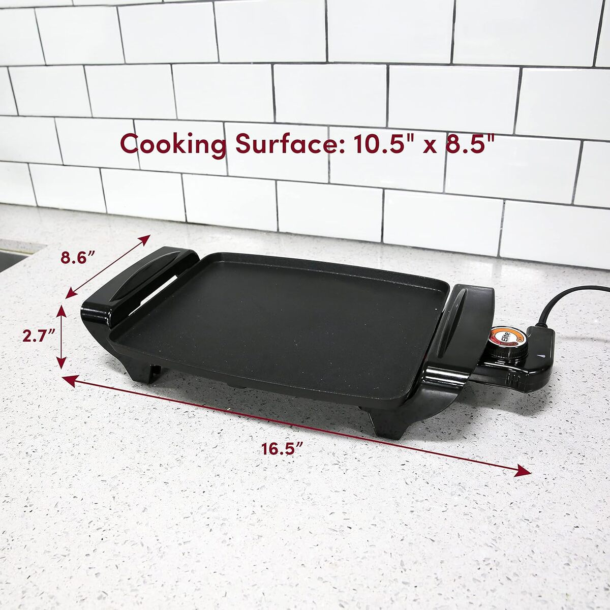 Elite Gourmet 10.5" x 8.5" Electric Griddle