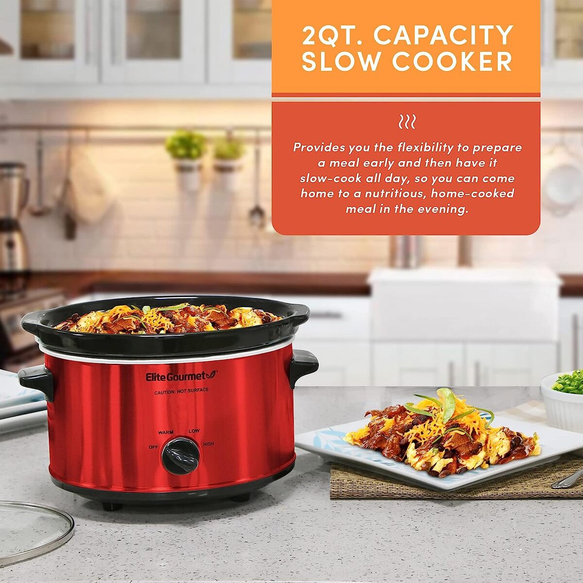 Elite Gourmet 2 Quart Slow Cooker