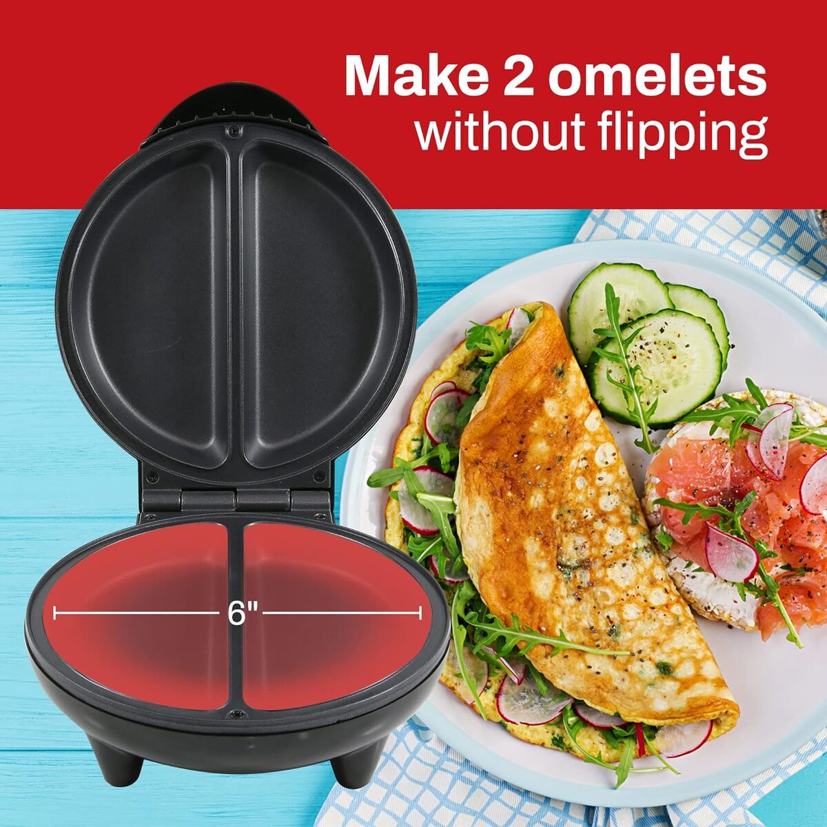Elite Gourmet 6.5" Omelet Maker