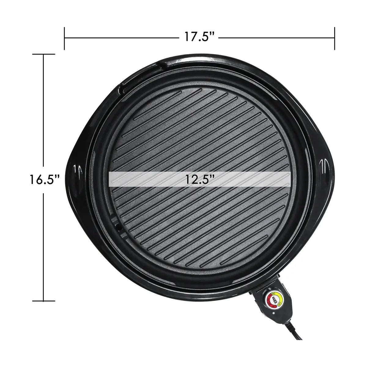 Elite Gourmet 14" Nonstick Electric Indoor Grill With Glass Lid