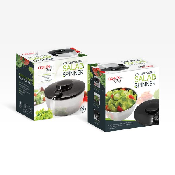 Grande Chef Stainless Steel Salad Spinner