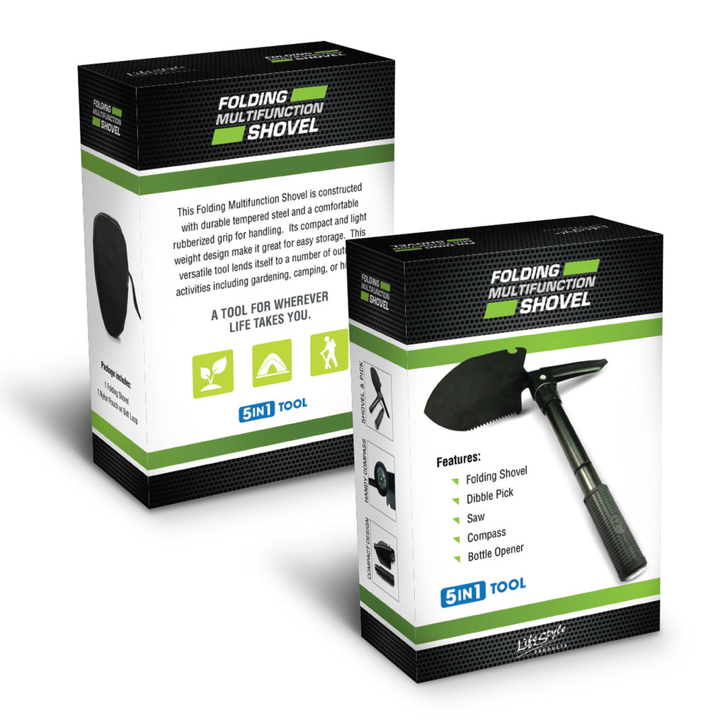 LifeStyle Products Folding Multifunction Shovel