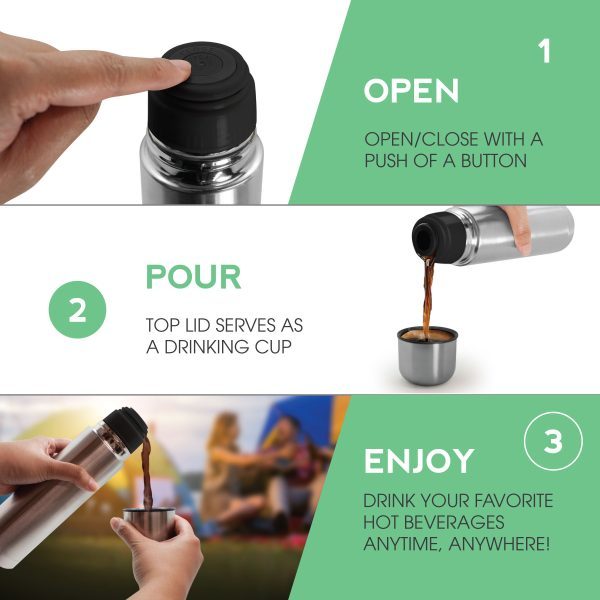 LifeStyle Products Clayton 17 oz Bullet Stainless Steel Vacuum Bottle