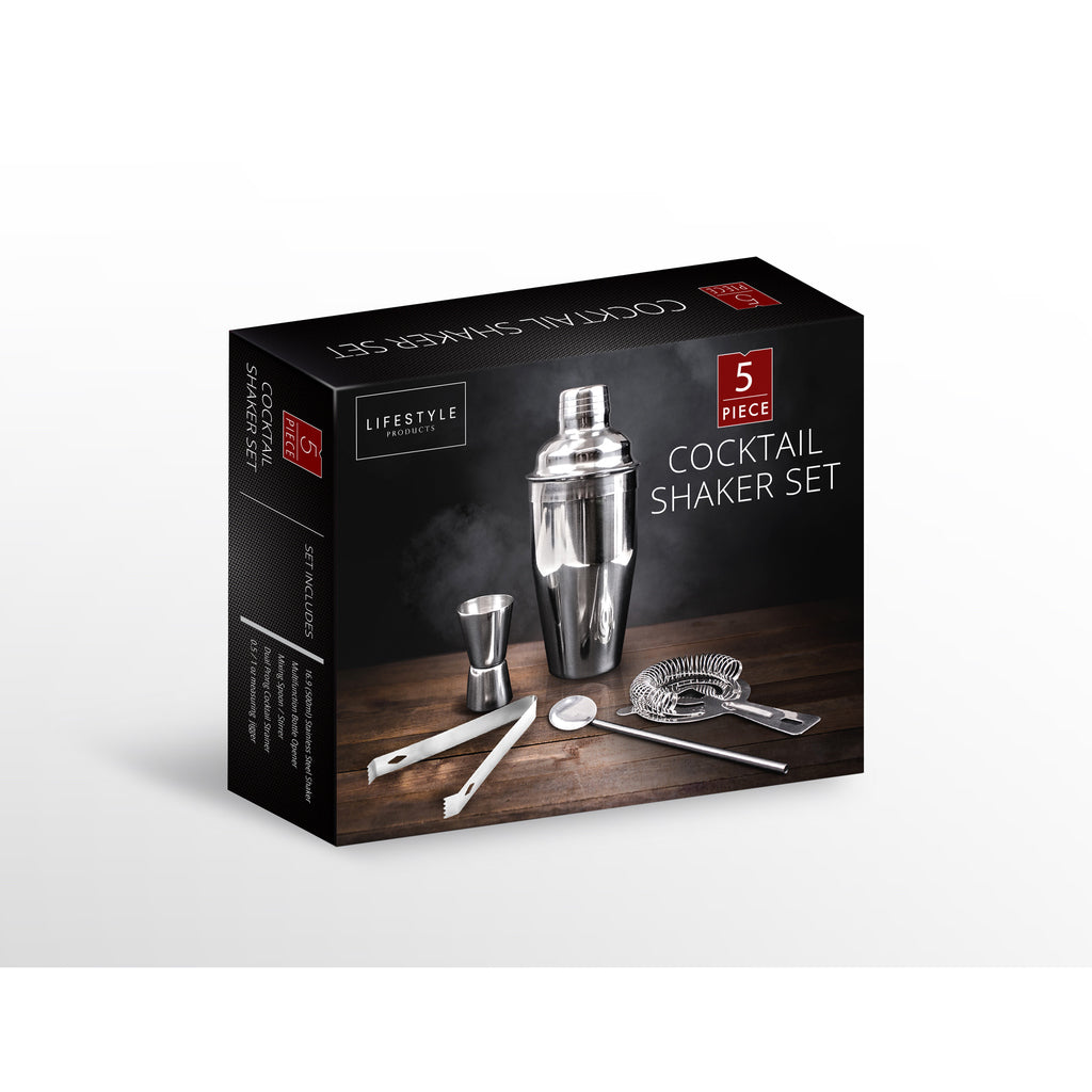 LifeStyle Products 5 pc Cocktail Shaker Set