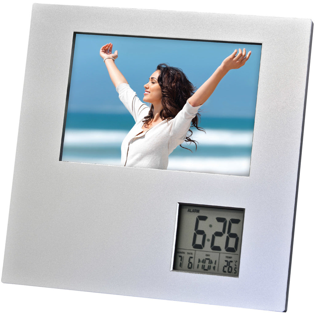 LifeStyle Products Photo Frame with Two Way Clock 3 1/2 X 5
