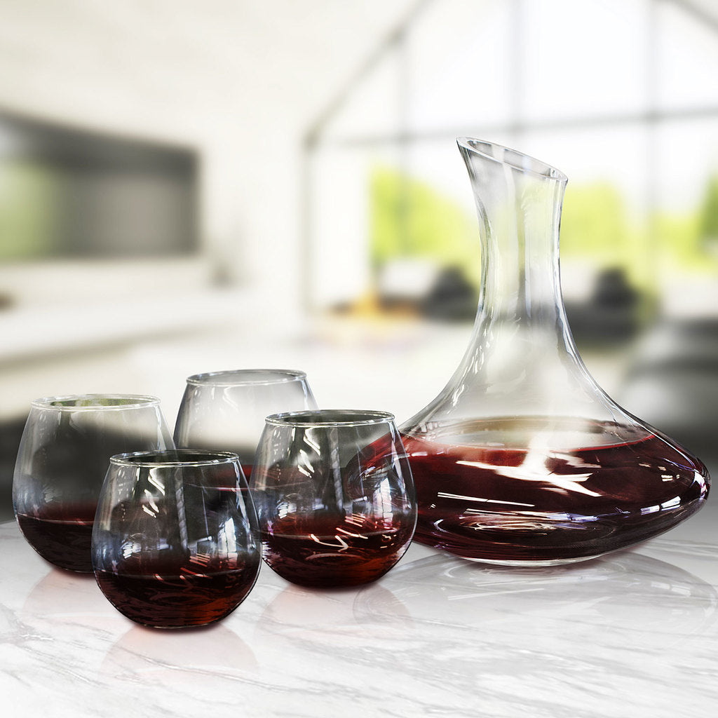 Casa De La Elegancia 7 Piece Set Glass Decanter Set Copenhagen Drinkware Casa De La Elegancia 7 Piece Set Glass Decanter Set Copenhagen Drinkware