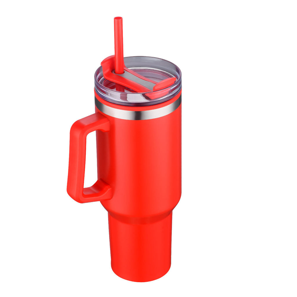The Hidrator II 40 oz Stainless Steel Travel Mug with Handle and Straw