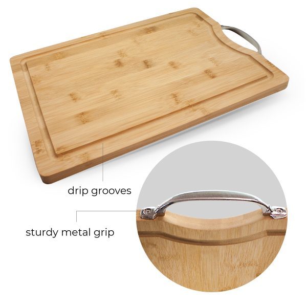 Grande Chef Amaretto Bamboo Cheese Board with Handle