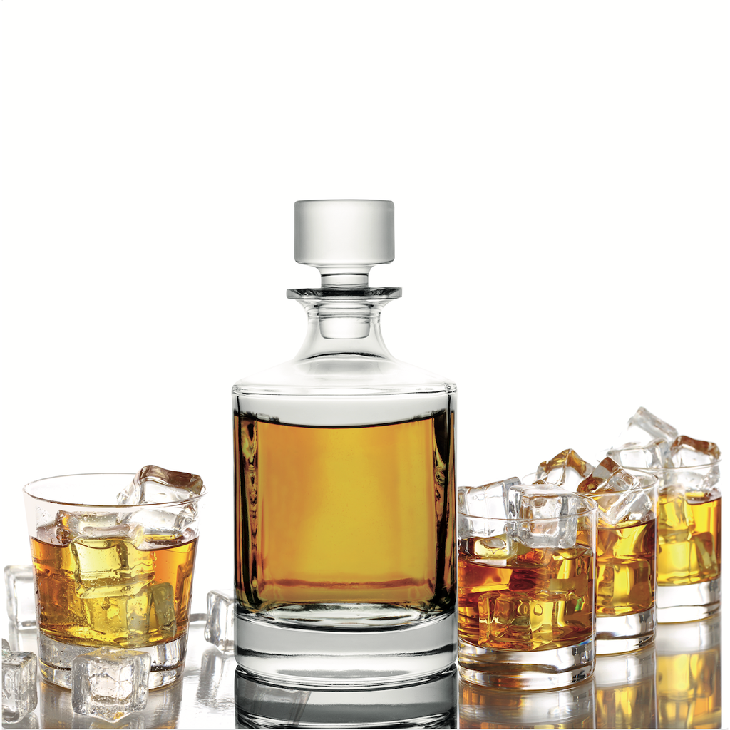 LifeStyle Products 5 pc Brandy and Whiskey Decanter Set