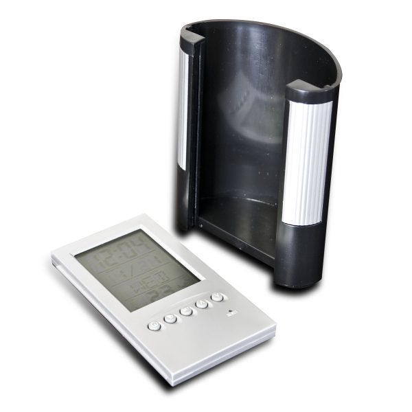 LifeStyle Products Desk Caddy Clock