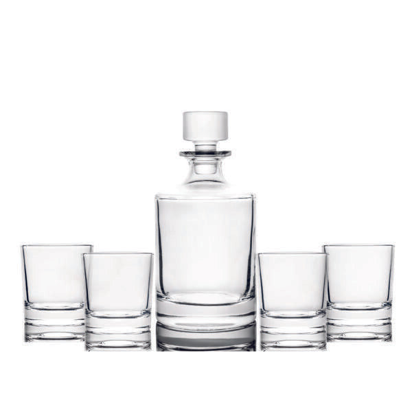 LifeStyle Products 5 pc Brandy and Whiskey Decanter Set