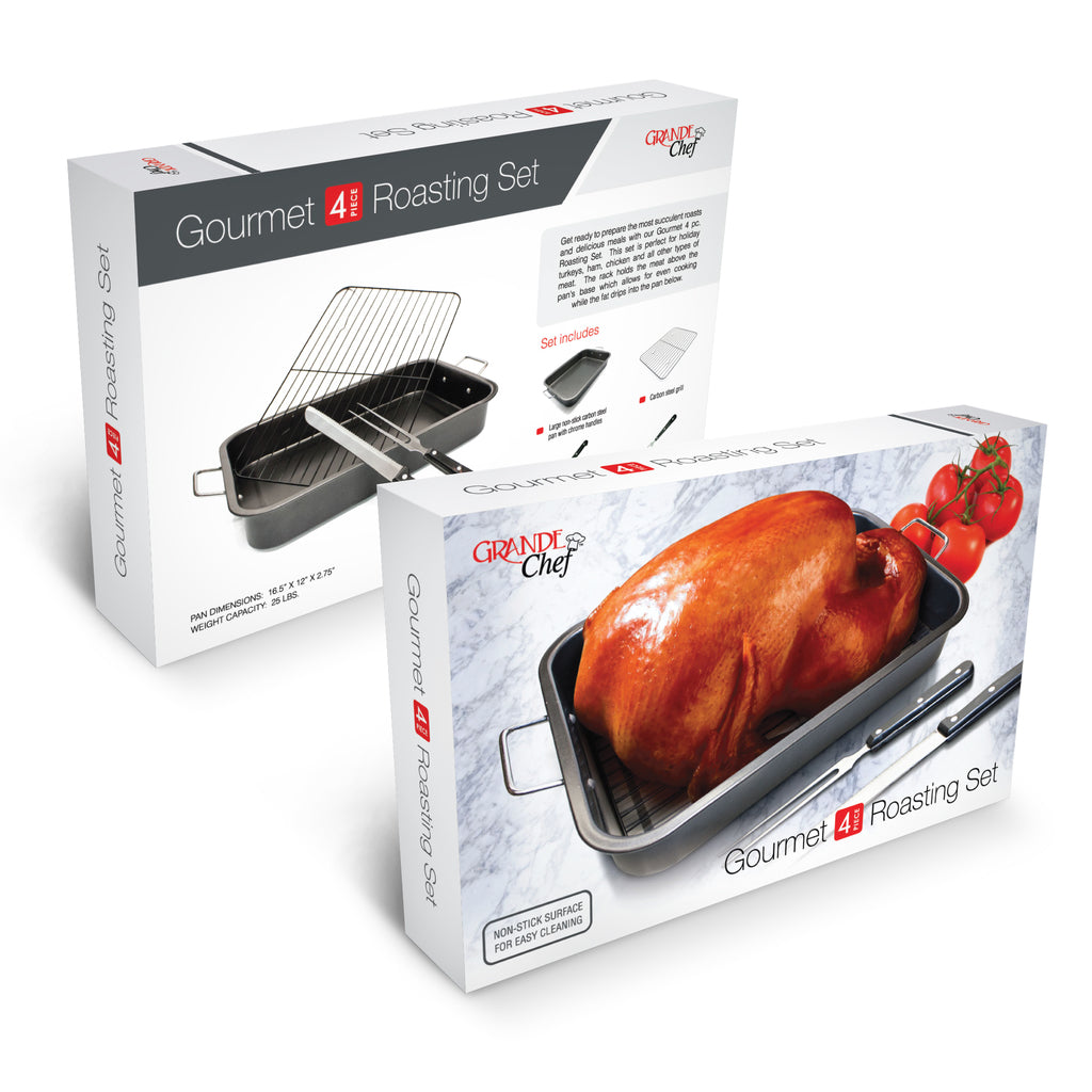 Grande Chef Gourmet 4 pc Roasting Set