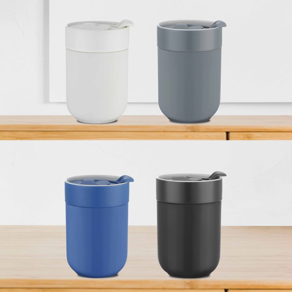 Adelaide 9.5 oz Ceramic Mug with Silicone Sleeve & Slide Lid