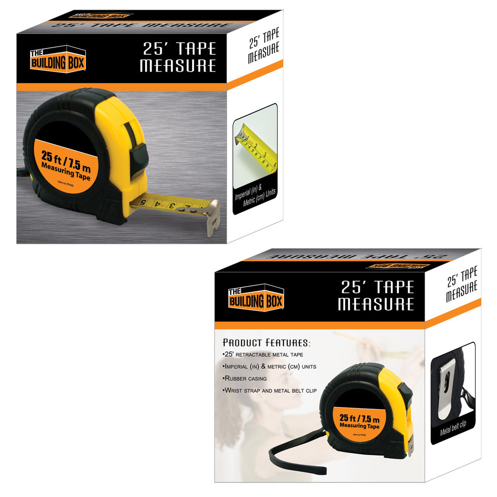 The Building Box 25 ft Tape Measure