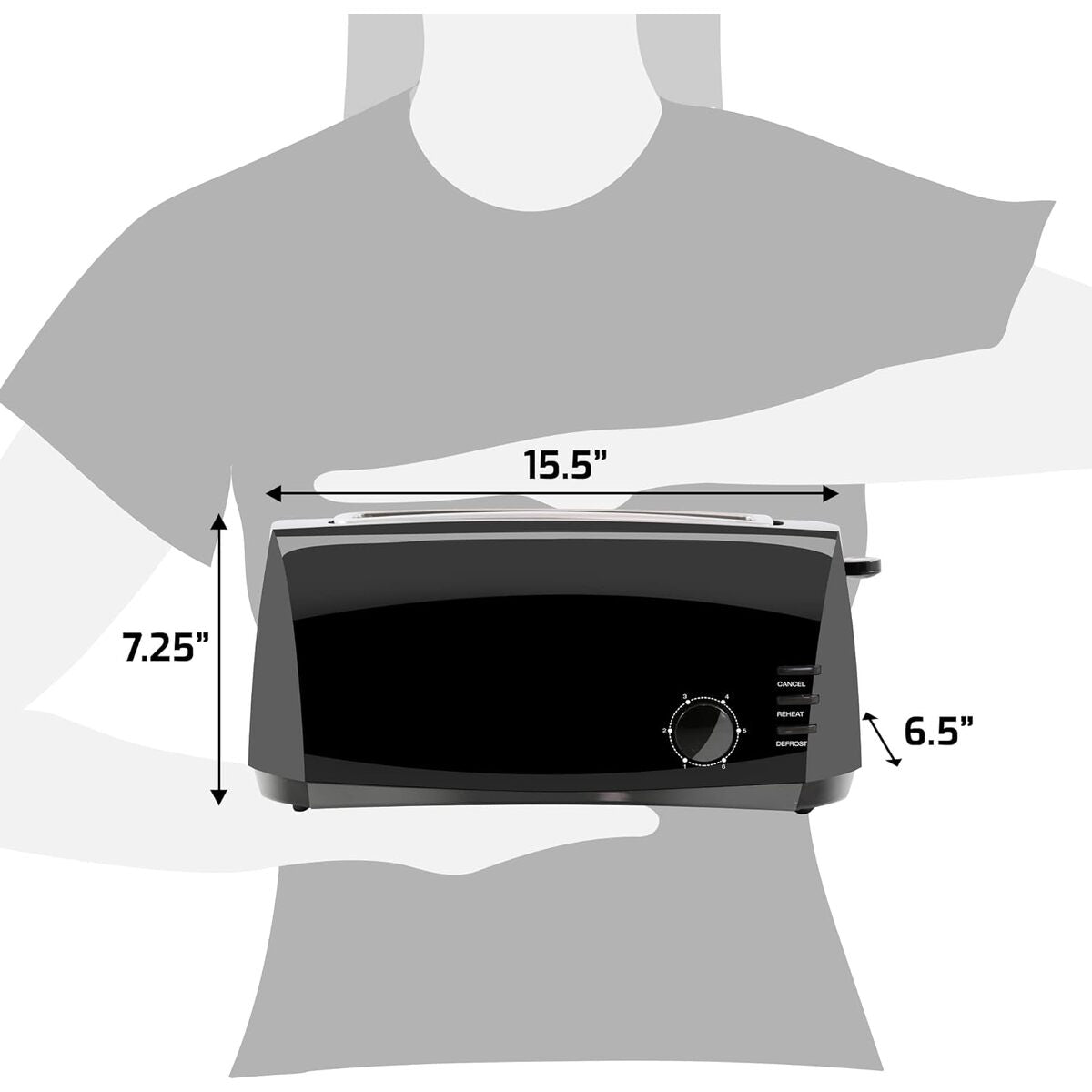 Elite Gourmet 4 Slice Long Slot Toaster