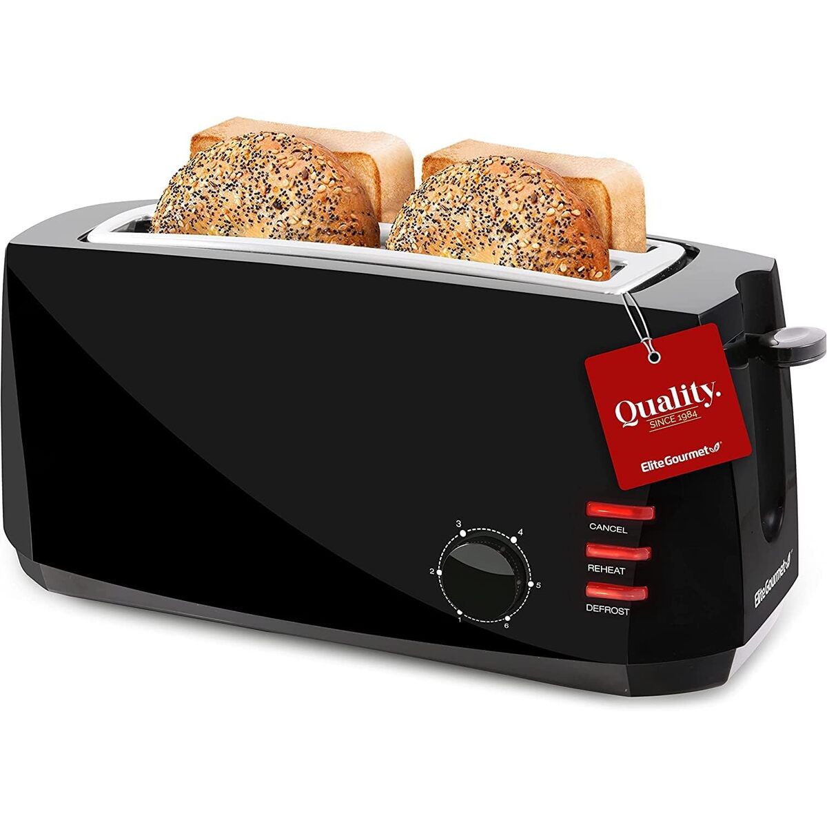 Elite Gourmet 4 Slice Long Slot Toaster