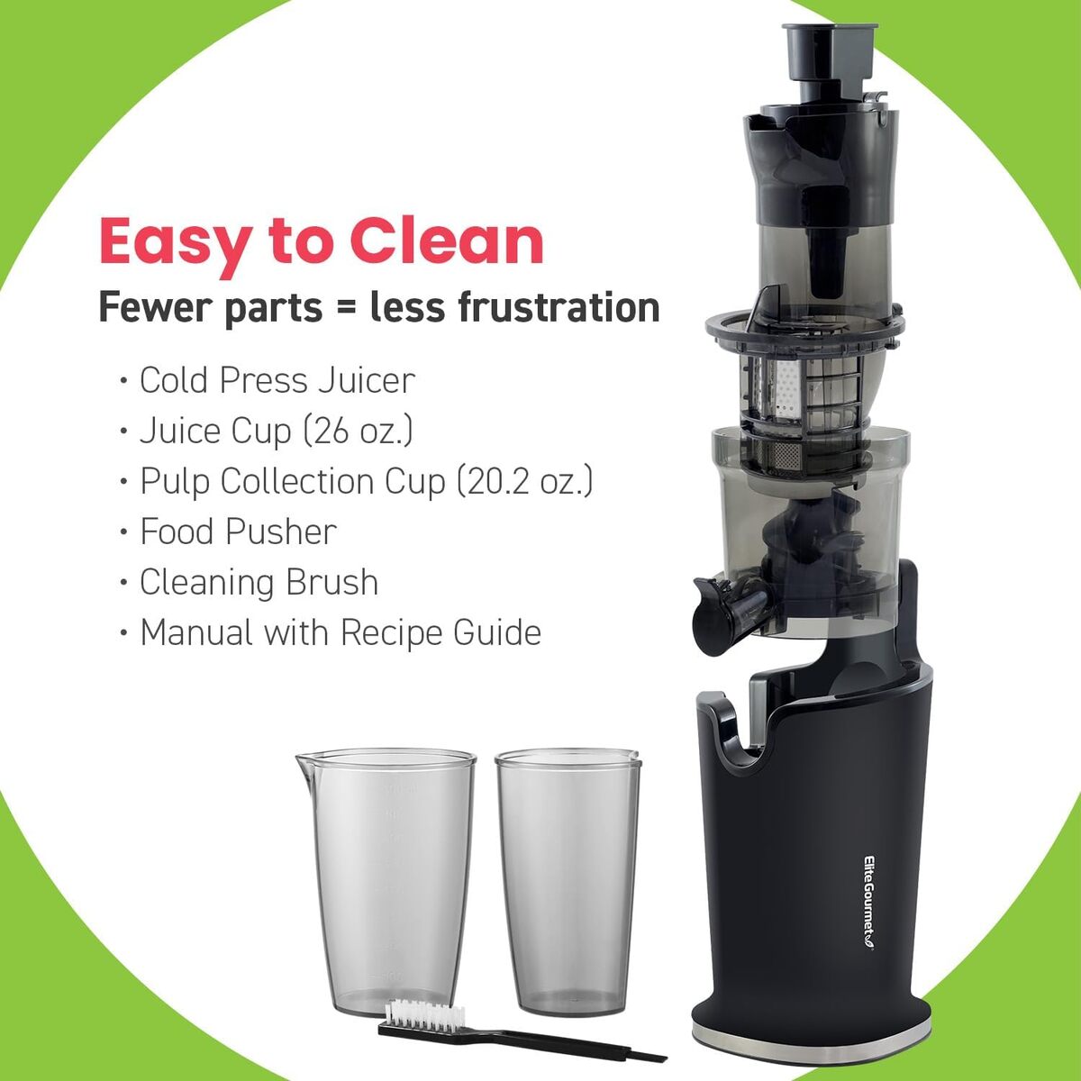 Elite Gourmet Big Mouth Slow Juicer