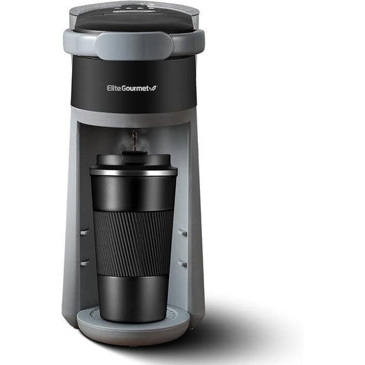 Elite Gourmet 2 in 1 Instant Capsule / Grounds Personal Coffeemaker