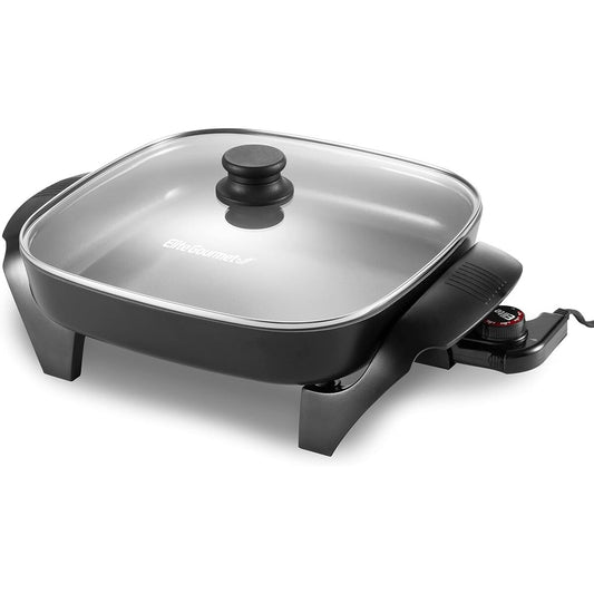 Elite Gourmet 12 x 12 Electric Skillet with Ceramic Coating