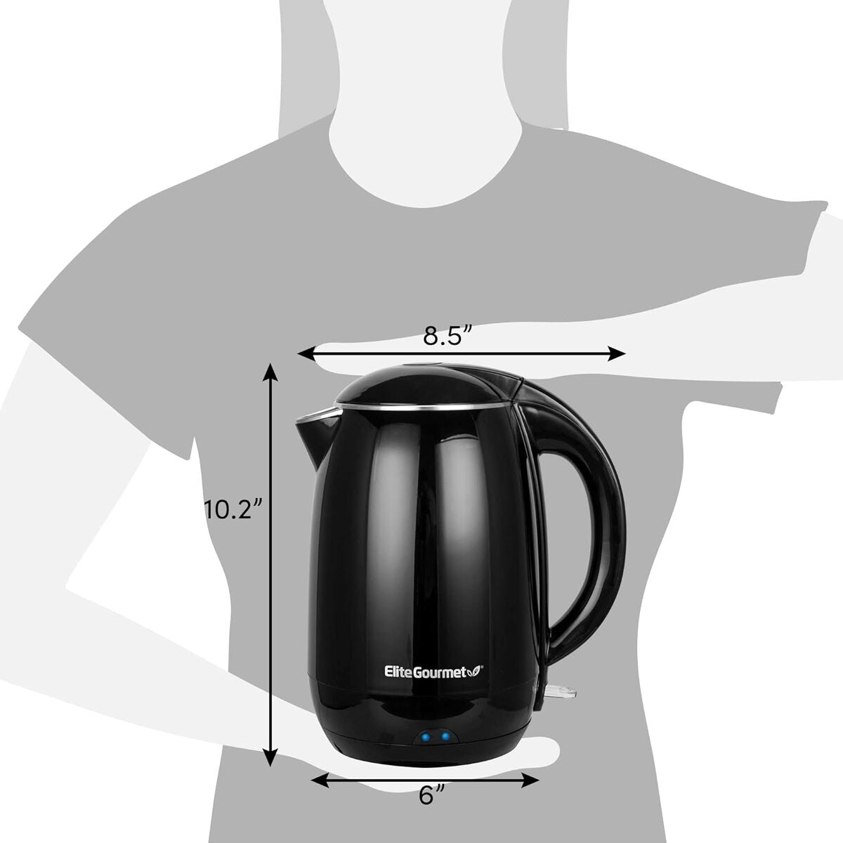 Elite Gourmet 1.8 Liter Cordless Cool Touch Water Kettle