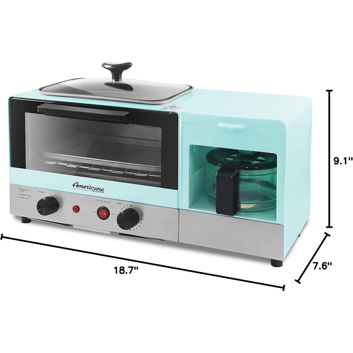 Elite Gourmet 3 in 1 Deluxe Breakfast Station