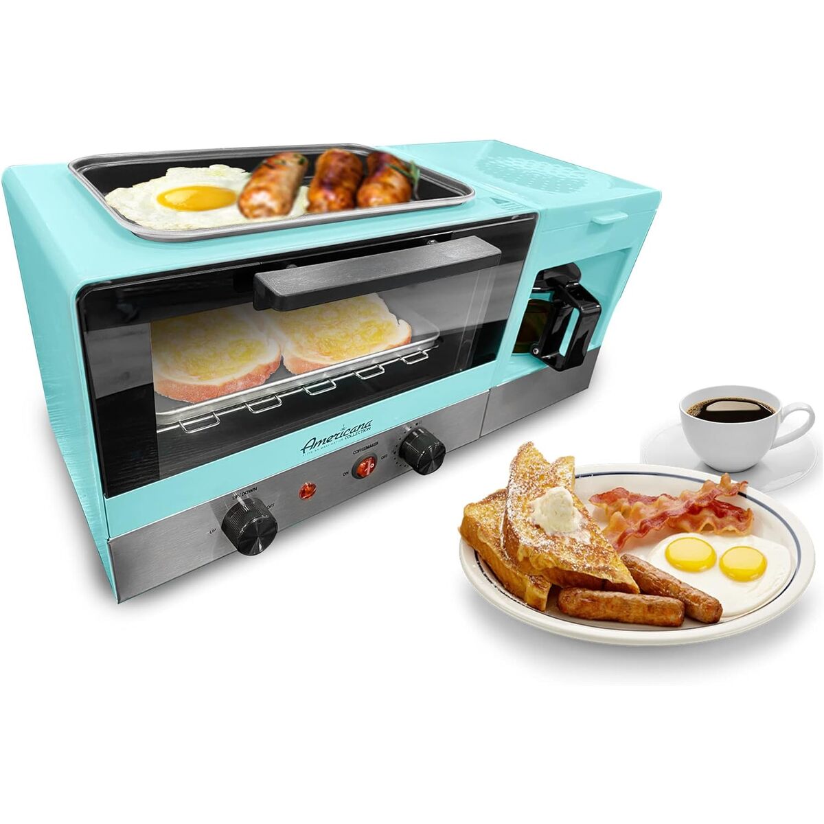 Elite Gourmet 3 in 1 Deluxe Breakfast Station