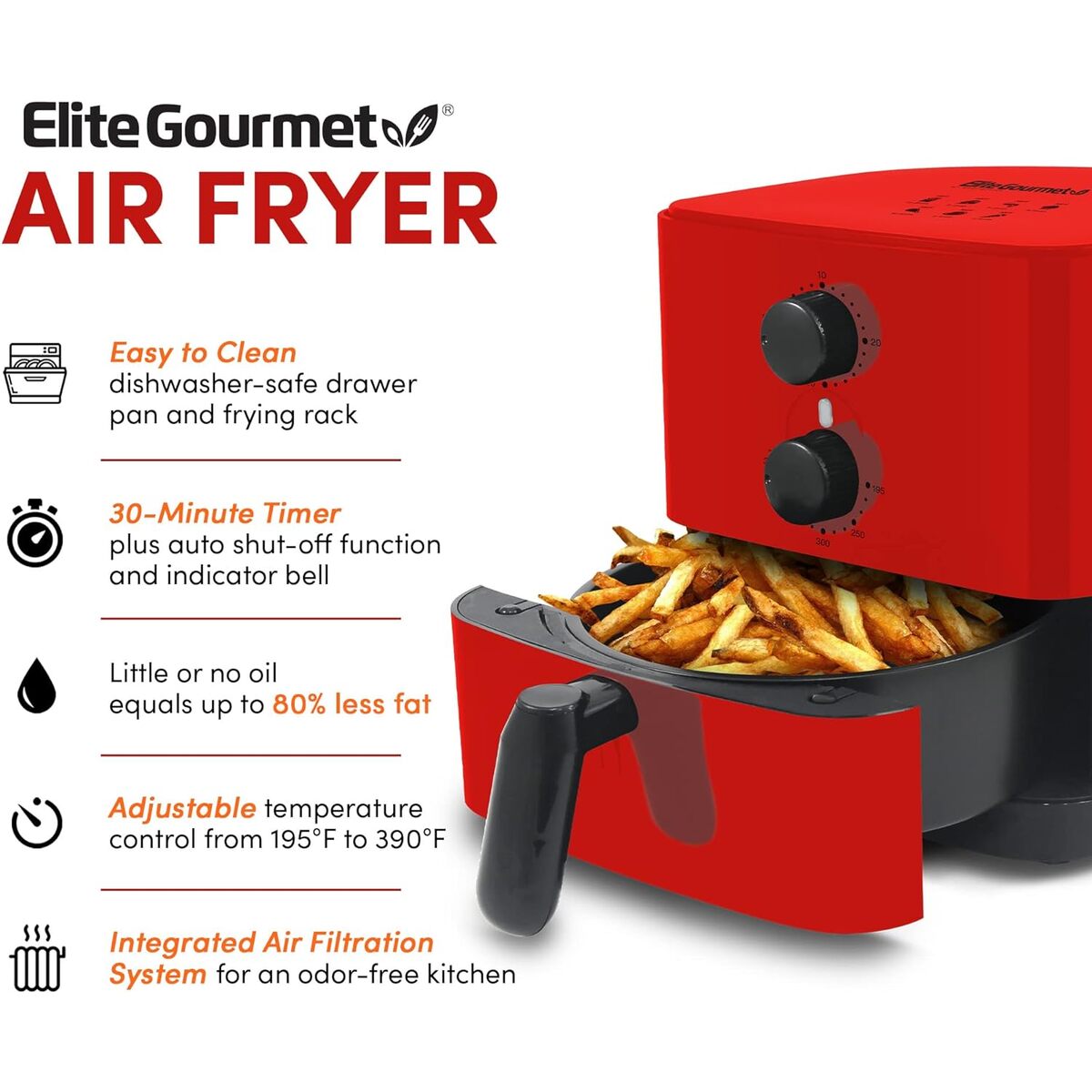 Elite Gourmet 1 Quart Air Fryer
