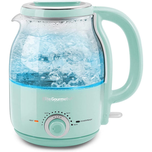 Elite Gourmet 1.2L Electric Kettle with Temperature Settings & Keep Warm