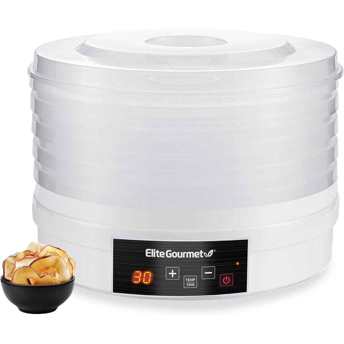 Elite Gourmet 5 Tray Digital Food Dehydrator with Temp / Timer, PP Trays