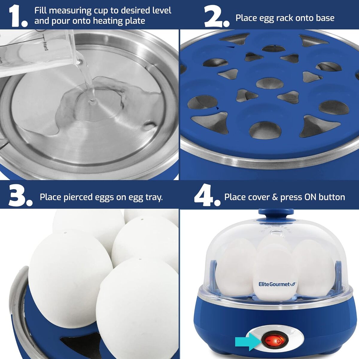 Elite Gourmet 7 Egg Cooker, Egg Rack Only