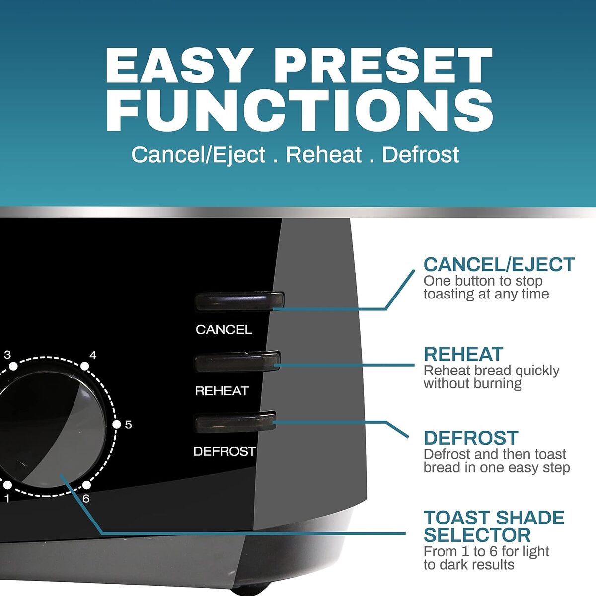 Elite Gourmet 4 Slice Long Slot Toaster