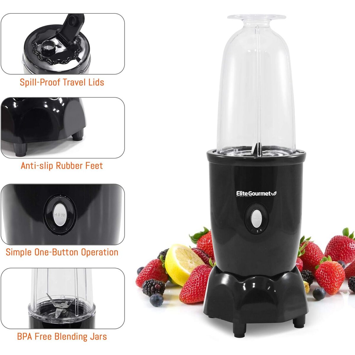 Elite Gourmet 17 Piece Personal Blender