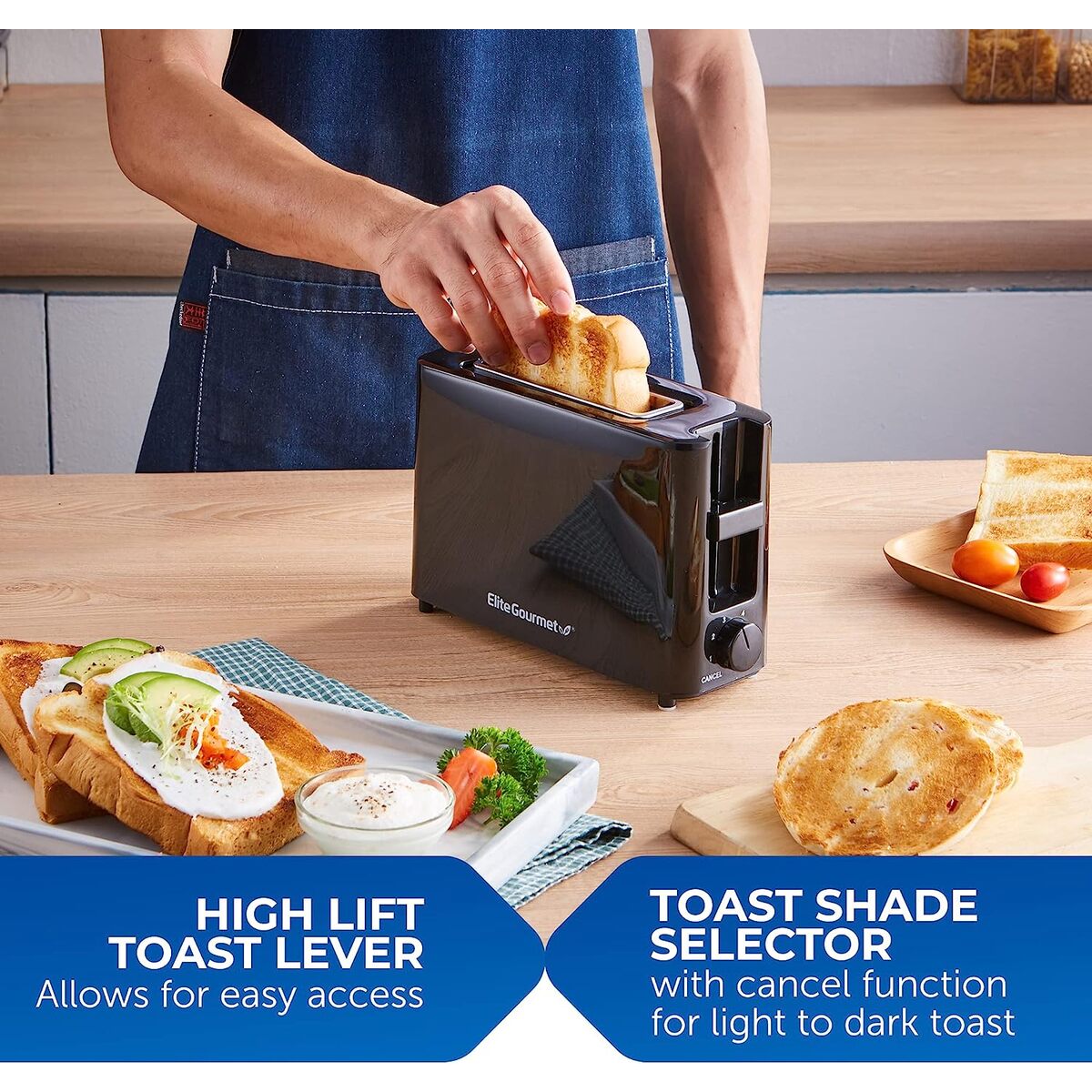 Elite Gourmet 1 Slice Cool Touch Toaster